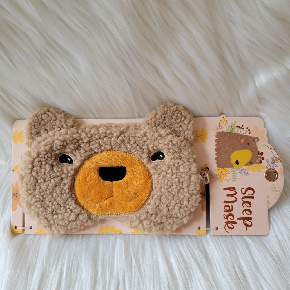 Fuzzy Bear Sleep Mask